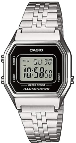 Casio Edifice Watch, Robust Stainless Steel Case, 10 Bar, Black LA680WA-1