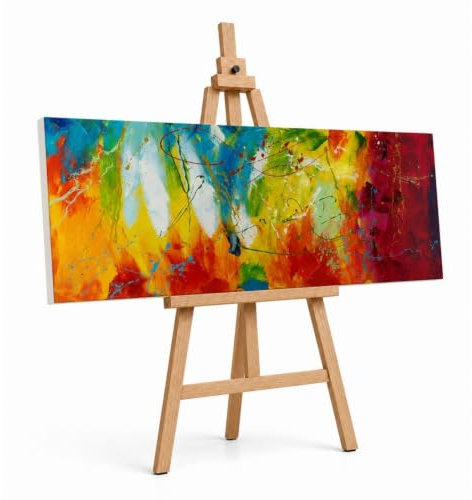 KunstLoft Acrylgemälde 'Bright Future' 150x50 cm | 100% handgemaltes Struktur-Leinwandbild | bunt & abstrakt | signiertes Unikat auf Keilrahmen für Wohnzimmer, Büro & Esszimmer