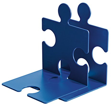 Han Puzzle - Sujetalibros (2 unidades, 123 x 142 x 171 mm), diseño de pieza de puzzle, color azul