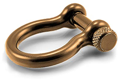 Ganzoo 3er Set Schäkel aus Stahl, 30mm x 25mm, mit hochwertigem Drehverschluss Omega – Form, für Paracord Armbänder, Kordeln, Gurte, Halsbänder, Gürtel etc., Farbe: Gold, Größe M - Marke