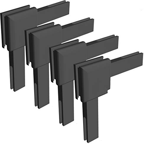 Windhager Insektenschutz Eckverbinderset Zubehör für Fliegengitter Spannrahmen Fenster und Türen aus Kunststoff, anthrazit