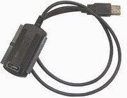 KesCom USB auf IDE und S-ATA Adapter Kabel für Festplatten Hier ohne NETZTEIL