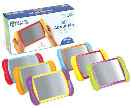 Learning Resources All About Me 2-in-1-Spiegel, ab 1,5–4 Jahren, Spiegel für Kleinkinder, unterstützt Selbstwahrnehmung & Sprachentwicklung