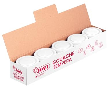 JOVI 50301 Pack Temperafarben 5, 35 ml, weiß