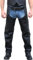 German Wear Motorradchaps Motorrad Biker Leder Chaps Rindsleder Hose Schwarz, 3XL/58