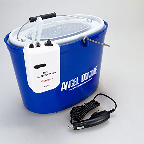 Angel Domäne Köderfischeimer, 7 Liter inkl. Profi Sauerstoffpumpe