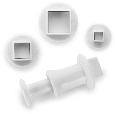 IBILI 788405 - Set 3 cortadores con expulsor Cuadrado