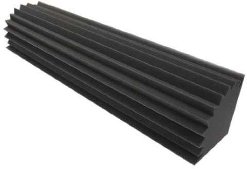 Bass-Trap, Absorberelement, ca. 100cm x 20cm x 20cm, Kantenabsorber bzw. Tiefenabsorber mit Pyramiden Profil, Akustikschaumstoff