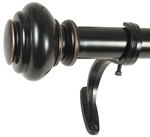 Decopolitan Urn Single Rod Set, 72-144-Inch, Antique Black