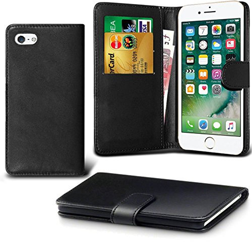 iPhone SE 2016 Case, (Not For 2020 /2022), iPhone 5S Case, iPhone 5 Case, Black Book Wallet Pu Leather Case Cover For iPhone SE 5S 5 By iPro