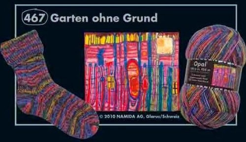 Opal Sockengarn Hundertwasser III - 4 fach 467 Garten ohne Grund