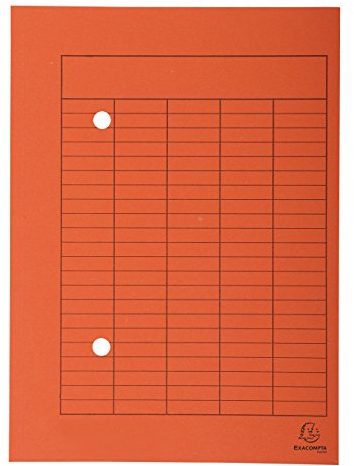 Exacompta 353509B Umlaufmappe (aus Recycling Karton 250 g, mit Organisationsdruck Forever, für Format DIN A4) 1 Stück orange