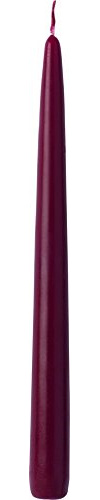 IHR Pair Tapered Candle 24cm Solid Coloured - (Dark Red)