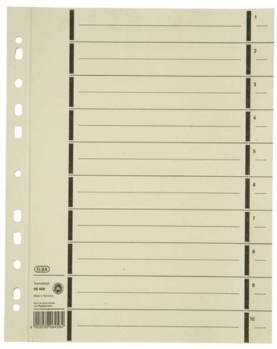 Trennblatt Lochverstärkt Chamois 06458 Elba 200G 06458 und 400004672, Verpackungseinheit: 200 Stück