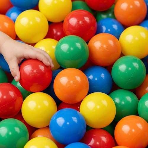 LittleTom 100 x Balles 6 cm colorées de Piscine balles de Jeux