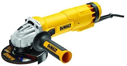 Dewalt Winkelschleifer (1400 Watt, 125 mm mit Drehzahlelektronik, mit Sanftanlauf und Nullspannungsschutz, Kraftvolle Schleifmaschine mit vibrationsarmem Getriebe, inkl. Koffer) DWE4237K-QW, Schwarz, Gelb