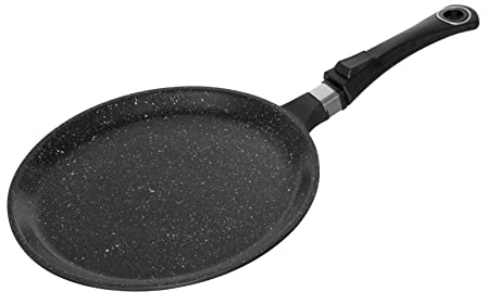 Pradel Excellence 52403M Poêle à Crêpes Façon Pierre Fonte Aluminium 28 cm, Ancien Manche