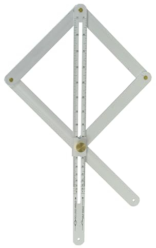 hedue® Winkelschmiege W101 - Schmiege Winkelmesser analog zur Bestimmung von Gehrungen, Winkellehre zum Winkel messen mit Messbereich 0° - 170°
