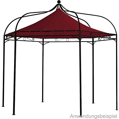 Ersatzdach Pavillon Modena bordeaux 320x300cm 6-eckig PVC