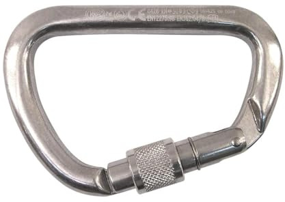 Kong. X-Large Alu Screw Sleeve. Moschettone in Alluminio. Ghiera a Vite. Forma a D con Keylock Anti-Impiglio. Ampia Apertura Leva. Made in Italy. Certificato EN 12275/B, 362/B, UIAA, EAC. Peso 90g