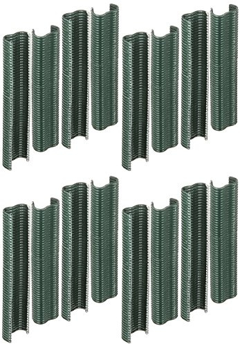 Alberts 531195 Crochet en fil d'acier | phosphaté au zinc, plastifié, en vert | largeur 22 mm | kit de 800