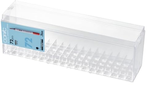 Copic Ciao, Empty Plastic Case, Acryl-Display für 72 Twin Marker mit Einer mittelbreiten und Einer Brush-Spitze