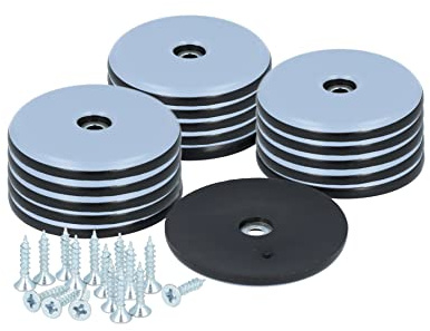 GLEITGUT 16 x Teflongleiter zum Schrauben 50 mm PTFE Möbelgleiter 5 mm stark Stuhlgleiter rund