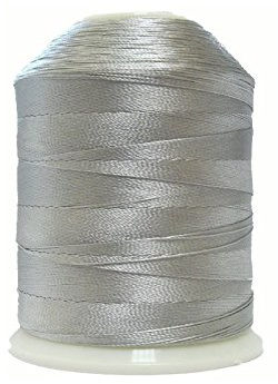 Perlin Häkelgarn Polyester Garn Garne Altinbaşak 20g Grau Silber 300m 6 FACH 0,75mm Nr: 50 Embroidery Thread (10 Stück, IP715)