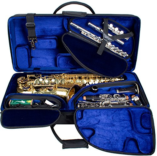 Protec PBTRIALT Alto Saxophone, Clarinet, & Flute Combination TRI-PAC Case