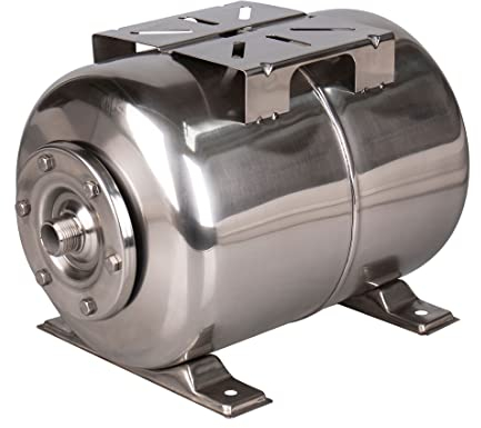 T.I.P. Edelstahl Membrankessel 50 Liter - Druckkessel Hauswasserwerk für 33,25mm (1 Zoll) Anschluss, robust, langlebig, einfache Installation, Inklusive EPDM-Membrane, 30958