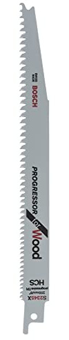 Bosch Professional 100 pieces Sabre Saw Blade S 2345 X Progressor for Wood (for wood, 200 x 19 x 1.25 mm, sabre saw accessories)