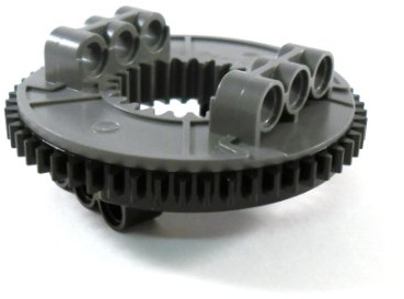 1 Stück LEGO TECHNIC Drehkranz in Schwarz / Neu-Dunkelgrau.