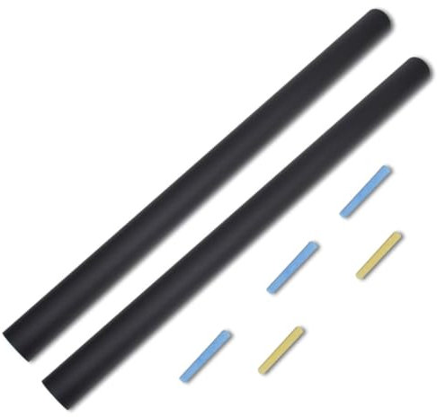 vidaXL 2X Lavagna Autoadesiva Nera in PVC 0,6x2 m con Gesso Lavagna da Parete