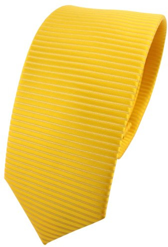TigerTie - schmale Designer Krawatte in gestreift gemustert - Krawattenbreite 6 cm