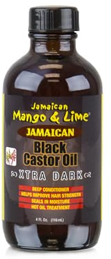 Jamaican Mango & Lime Black Castor Oil - Extra Dark, Organic, 118 ml (Pack of 1)