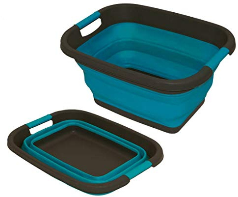 Camp4 Silikon Falt-Korb blau B49 x T37,5 x H7/26cm