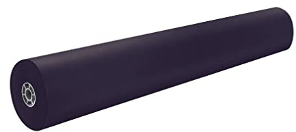 PACON - Pacon Rainbow Lightweight Duo-Finish Kraft Paper Roll, 3-Feet by 1000-Feet, Black (PAC63300)