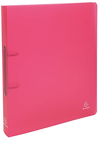 Exacompta 54355E Ringbuch Chromaline (aus PP 700µ, 2 Ringe, Rücken 40 mm, für DIN A4+, 32 x 26,8 cm) 1 Stück, rot