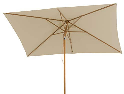 Schneider Sonnenschirm Malaga,natur, 300 X 200 Rechteckig, Gestell Alu/Stahl, Bespannung Polyester, 6.9