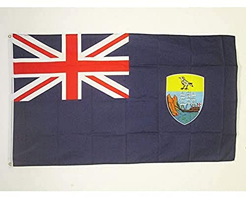 AZ FLAG Bandiera Sant'Elena 150x90 cm Inglese Poliestere 100D 2 Occhielli | Uso interno ed esterno bandiera decorativa St Helena doppie cuciture e bordi rinforzati con occhielli metallici