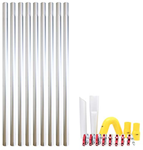 Equip2clean Gutter Cleaner Aluminium Cleaning Pole Kit | 36ft | Lightweight Modular System | Designed Use with Gutter Vacuum | Equipment for Wet and Dry Elevated Exterior Cleaning Tasks