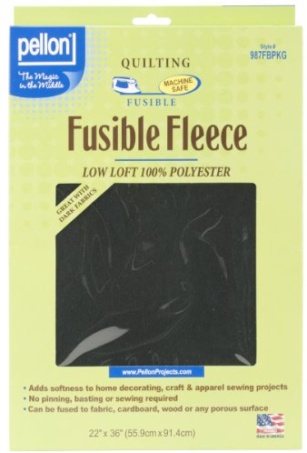 Pellon Fusible Fleece-Black 22 x 36-inch