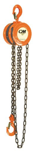 CM 2259 Steel Lightweight Hand Chain Hoist, 6000 lbs Capacity, 10' Lift Height, 5/16 Opening
