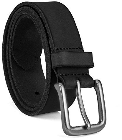 Timberland Men's 35mm Classic Buckle Jean Leather Belts, Black, 38