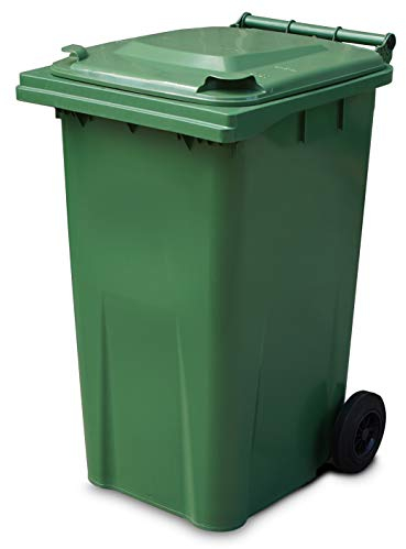 240 Litre Wheelie Bin - GREEN (Standard Household Size)- Council Bin, Manufactured To EN 840 standard, Most Popular Size