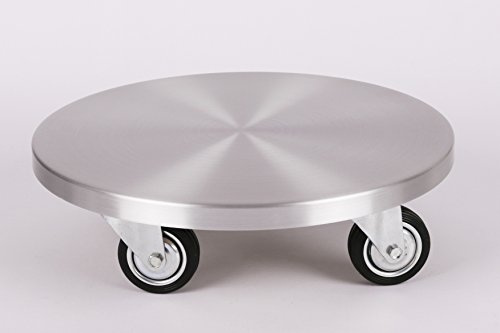 Möbelroller/Pflanzenroller (Profi) Ø 40 cm, ALU, 200kg, große rollen, Marke: Szagato, Made in Germany (Design-Pflanzenroller Transportroller Rollbrett)