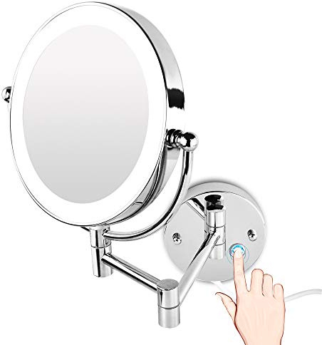 Loywe LED Beleuchtet wunderschöne Kosmetikspiegel Schminkspiegel rasieren Nomal+10Fach, LWW28-10