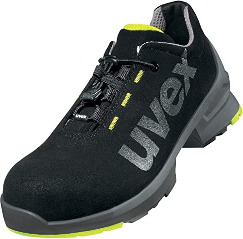 Uvex 1 Zapato Profesional de Seguridad S2 SRC | Zapatilla Deportiva de Trabajo | Punta Antiaplastamiento de Composite | Negro