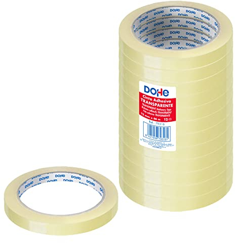 MTL 79316 - Pack de 12 cintas adhesiva, 12 mm x 66 m