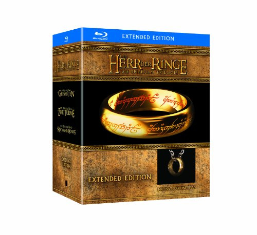 Der Herr der Ringe – Die Spielfilm Trilogie (Limited Extended Editions inkl. „Der Eine Ring“-Replik, exklusiv bei Amazon.de)